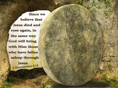 1 Thessalonians 4:14 We Believe Jesus Died And Rose Again (beige)